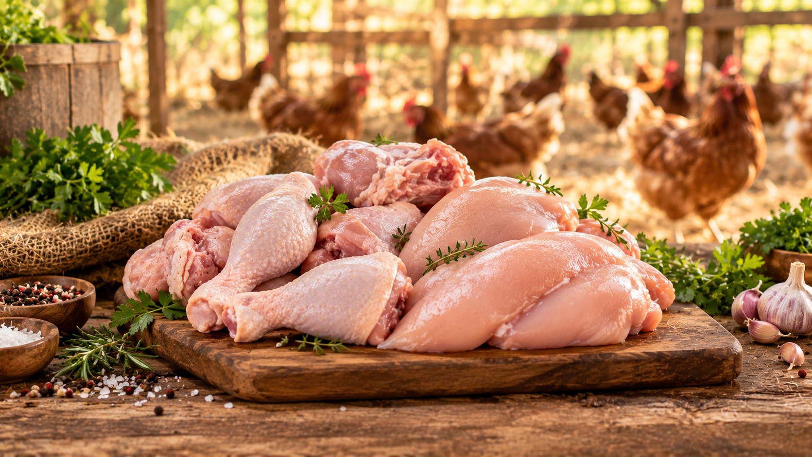 SM Quail Farms — chicken meat handling